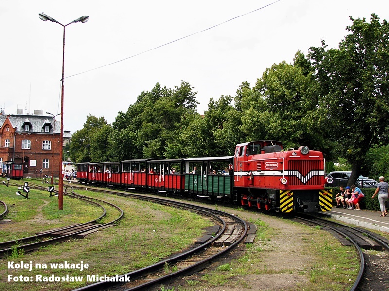 Pociąg wąskotorowy na stacji Żnin