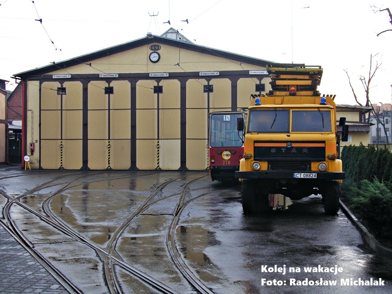 Zajezdnia tramwajowa w Toruniu przy ulicy Sienkiewicza