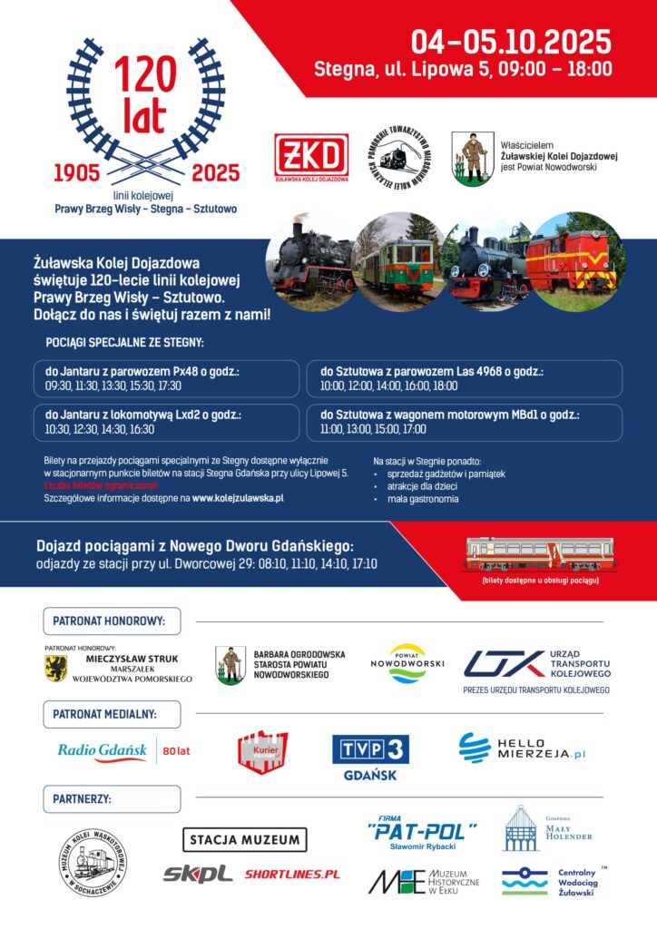 120-lecie linii kolejowej Prawy Brzeg Wisły – Sztutowo 1