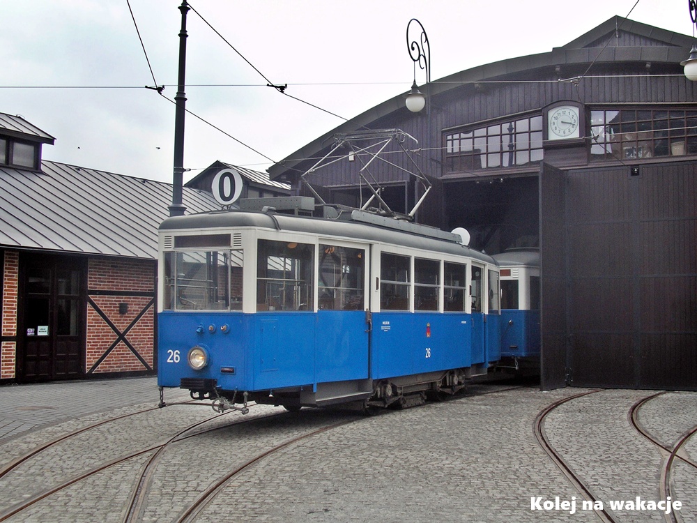 Przed halą Muzeum Inżynierii Miejskiej w Krakowie.