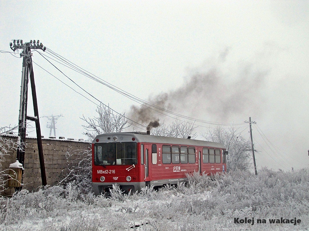 Spalinowy wagon motorowy MBxd2 z ogrzewaniem węglowym.