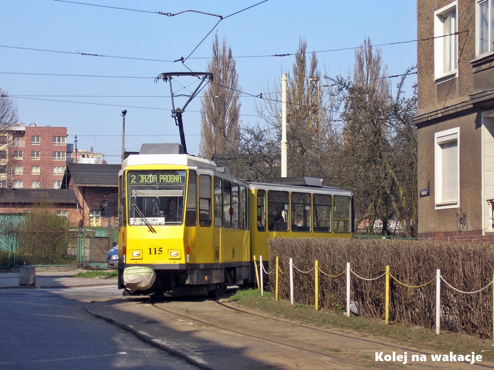 Tatra KT4DtB nr 115 – jeden z wagonów po modernizacji, które przez lata stanowiły ważny element szczecińskiego taboru.