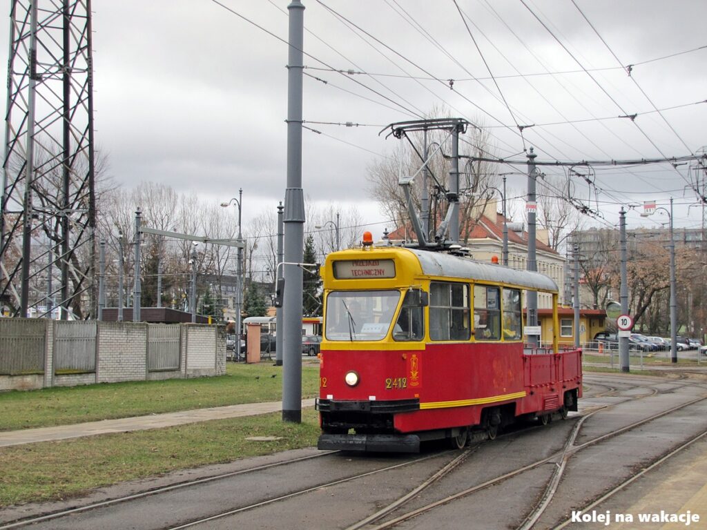 Zabytkowy wagon techniczny Konstal 13N należący do Tramwajów Warszawskich
